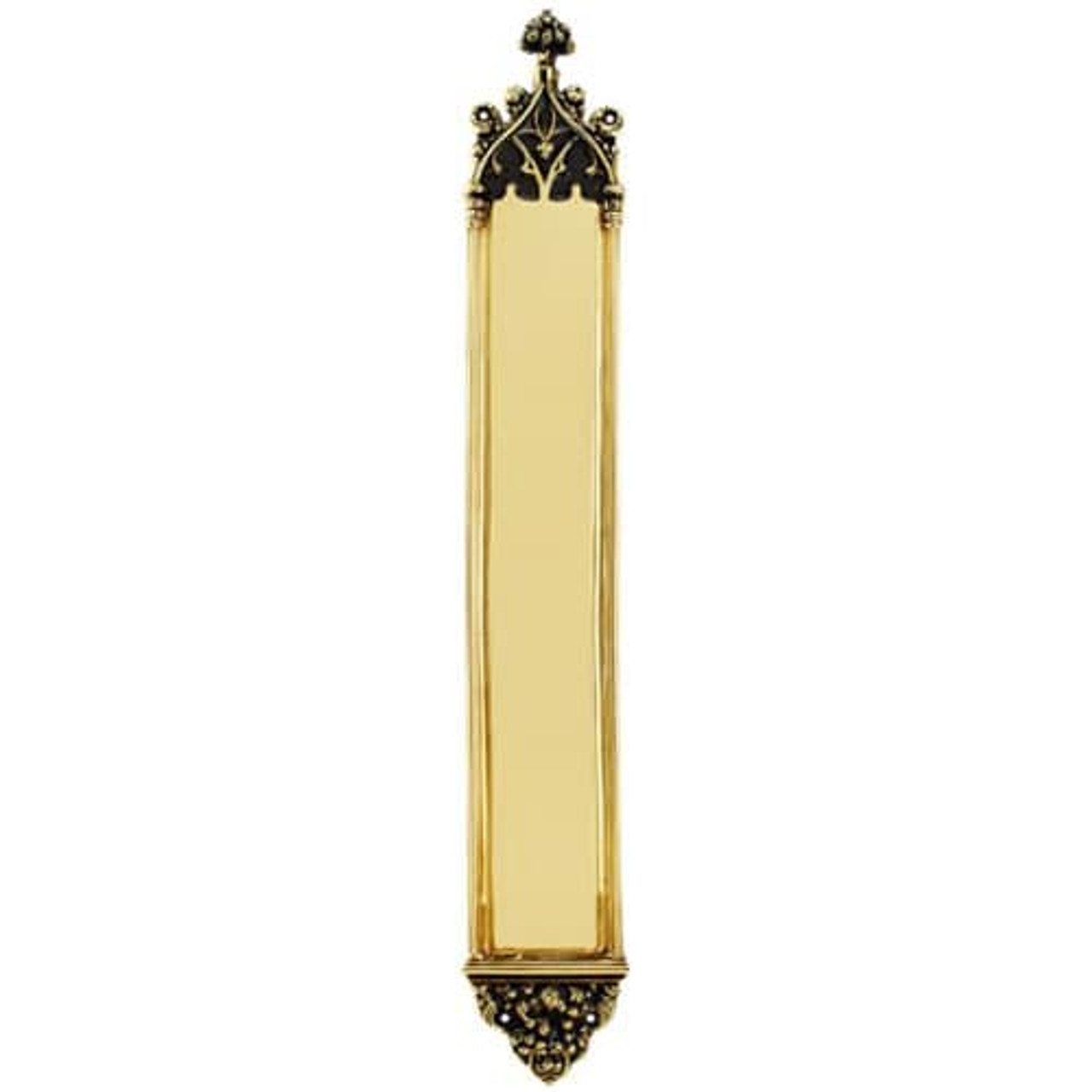 23-3/4 Art Deco Push Plate- in Solid Brass