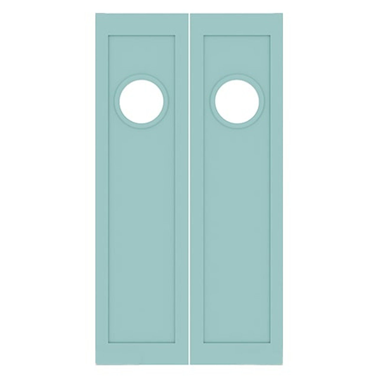 Maritime Double Porthole Nautical Swinging Doors- Half Doors