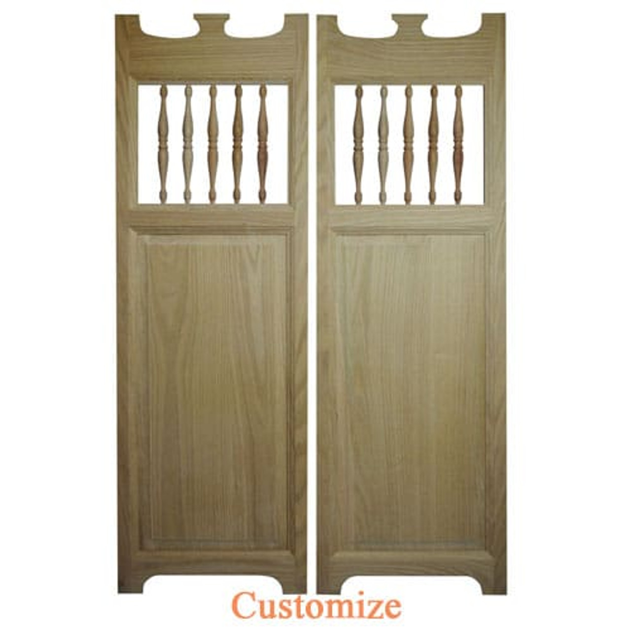 Rustic Wooden Saloon Doors unstained 