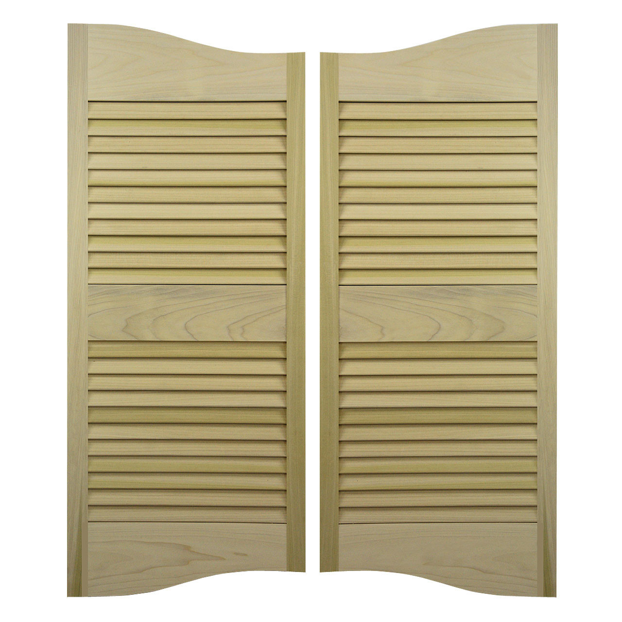 Cottage Plantation Louvered Doors Swinging Cafe Doors for 381/4 Door