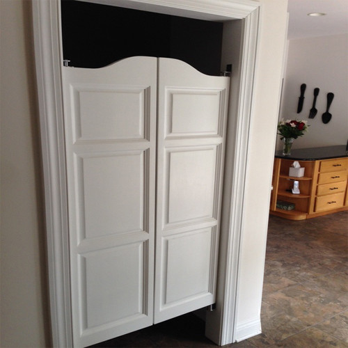 Arch Top Raised Panel Saloon Doors Swinging Cafe Doors