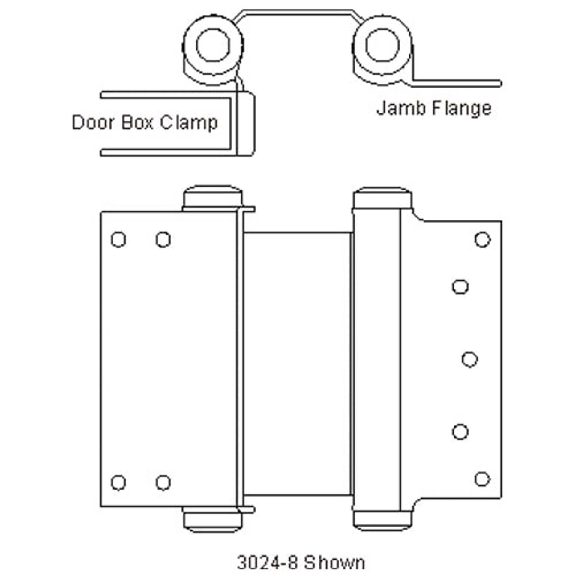 8" Bommer 3024 Clamp Flange Double Action Hinges