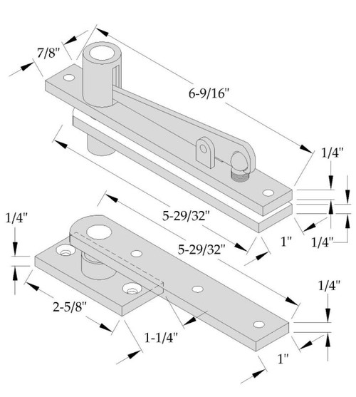 Rixon Heavy Duty Center Hung Pivot Hinge Pivot Door Hardware