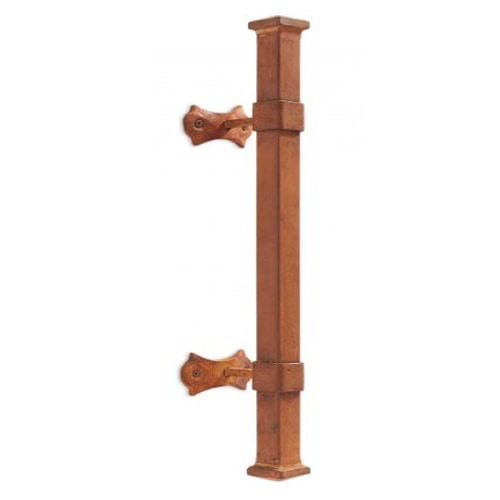 Square Iron Door Pull- Rust 