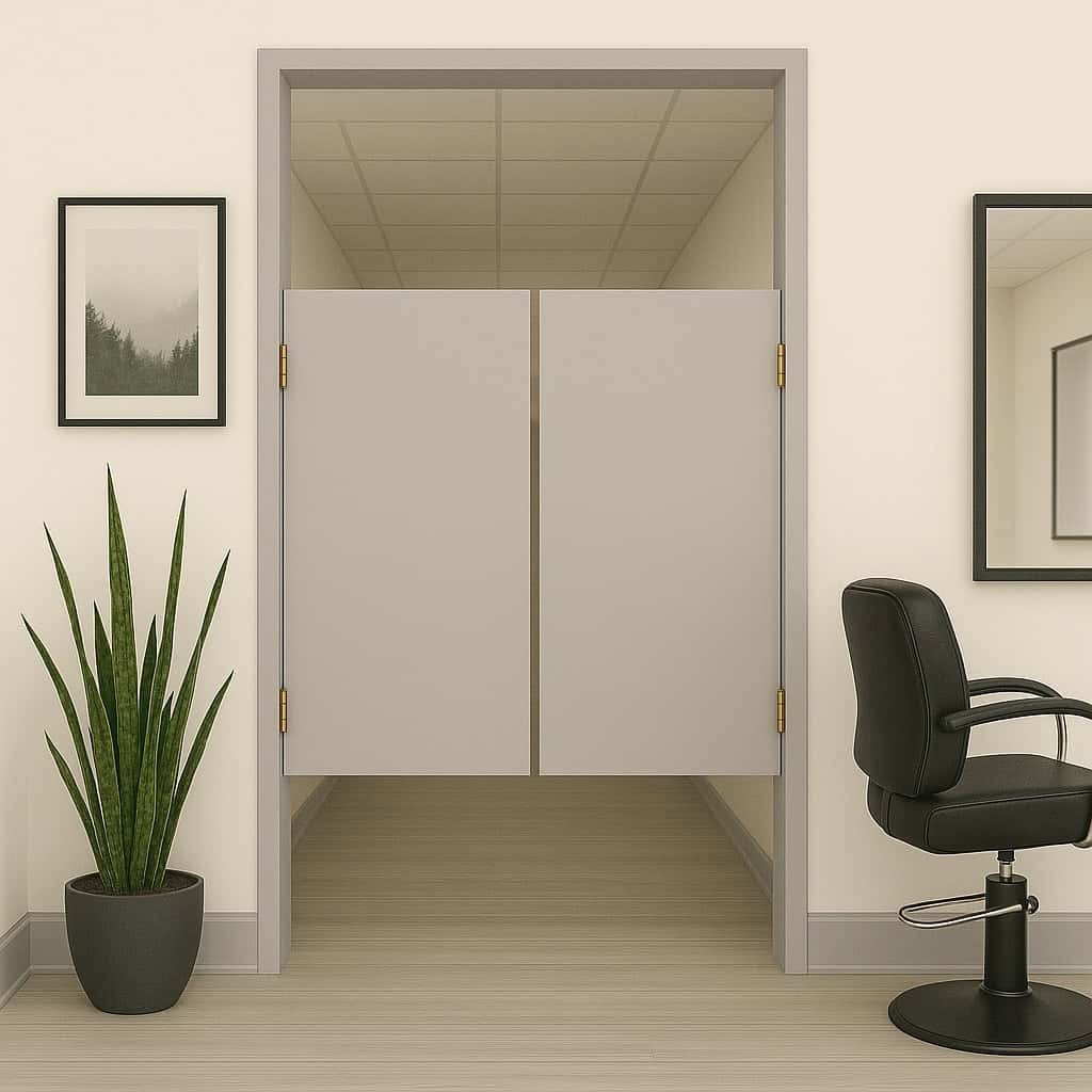 Double Swinging Doors in a Retail store setting 