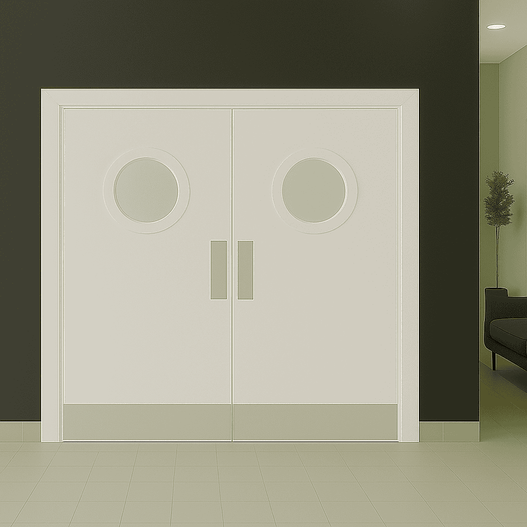 Double Porthole Swinging Doors 