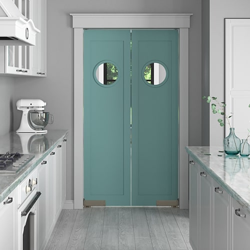 How to Make Your Door Swing!  Kitchen doors diy, Laundry room doors,  Kitchen doors