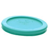 Pyrex 7202-PC Turquoise Round Plastic Food Storage Replacement Lid Cover (4-Pack)