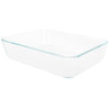 Pyrex (2) 7210 3-Cup Glass Food Storage Dishes & (2) 7210-PC White Plastic Lids