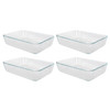 Pyrex Simply Store 7210 Rectangular Clear Glass Food Storage Dish (4-Pack)