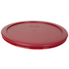 Pyrex 7203 7-Cup Round Glass Food Storage Bowl and 7402-PC Berry Red Plastic Lid Cover (2-Pack)
