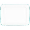 Pyrex 7210 3-Cup Rectangle Glass Food Storage Dish and 7210-PC Sun Bleached Turquoise Plastic Lid (4-Pack)