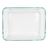 Pyrex 7211 6-Cup Rectangle Glass Food Storage Dish w/ 7211-PC Blue Lid Cover (4-Pack)