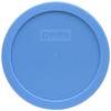 Pyrex (2) 7401 3-Cup Sculpted Glass Mixing Bowls & (2) 7401-PC Blue Cornflower Plastic Lids