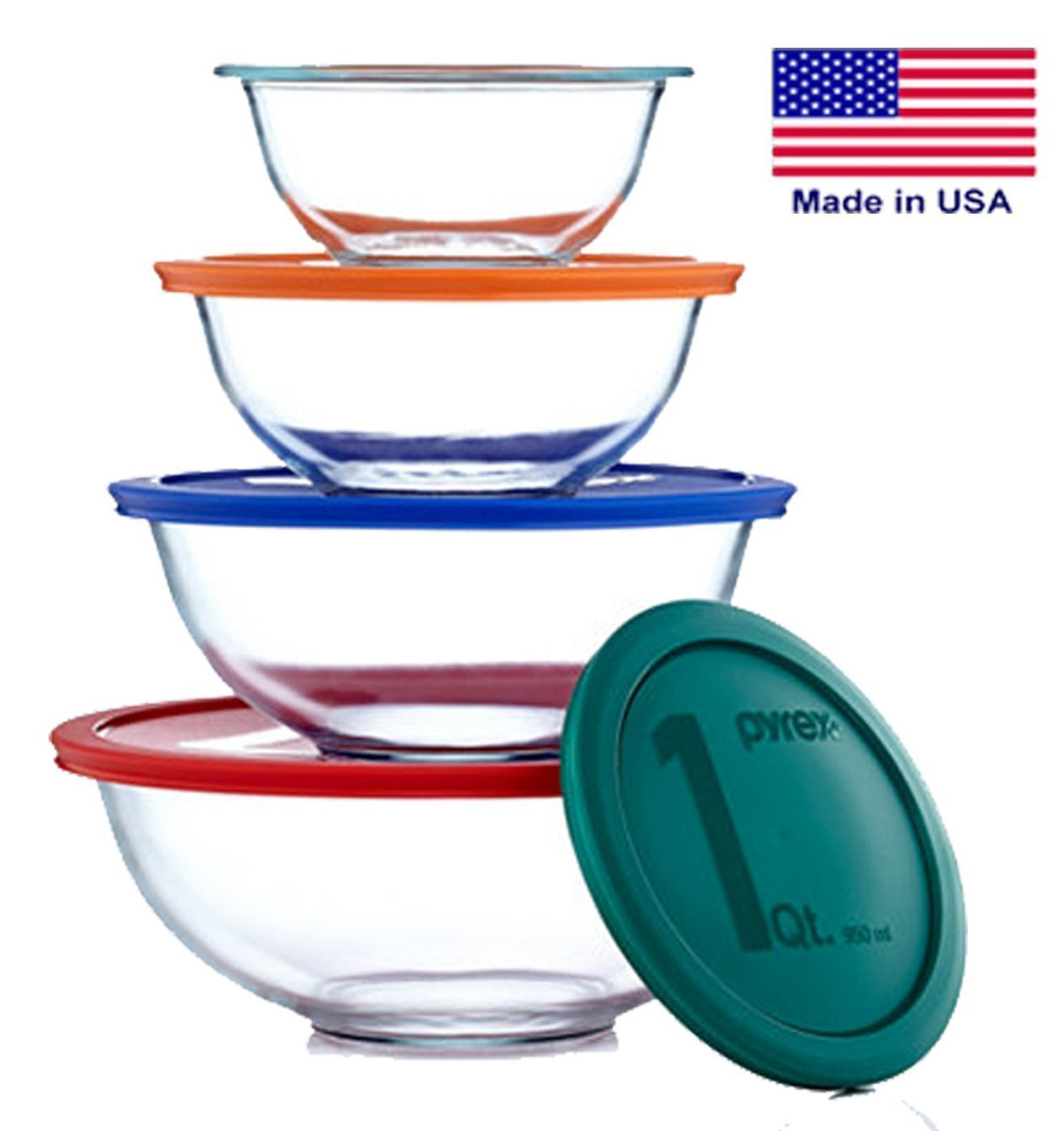 Pyrex ミキシングボウル 4点セット Made in USA Pyrex ミキシングボウル 4点セット Made in USA Pyrex ミキシング