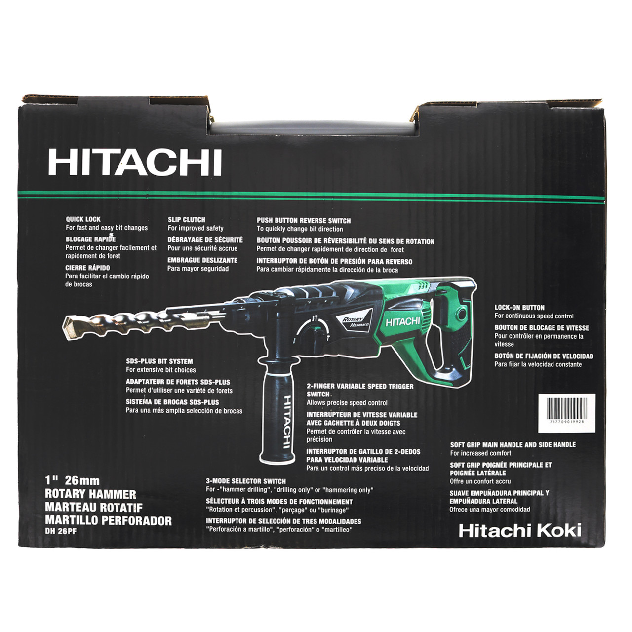 Hitachi DH26PF in SDS Plus D-Handle Corded Rotary Hammer (Bare