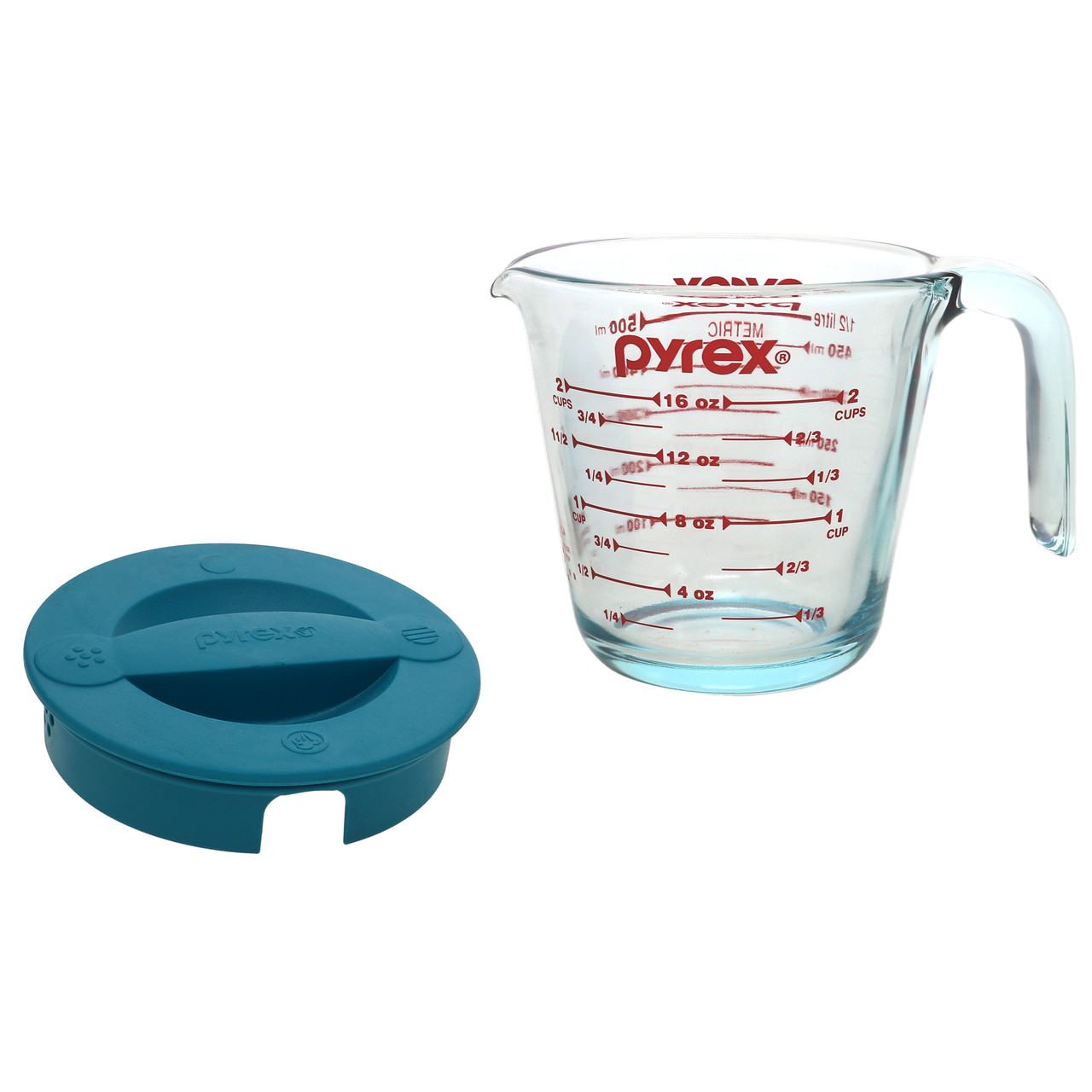 Pyrex Cup Glass Measuring Cup and (1) 516-RRD-PC Cup Adriatic