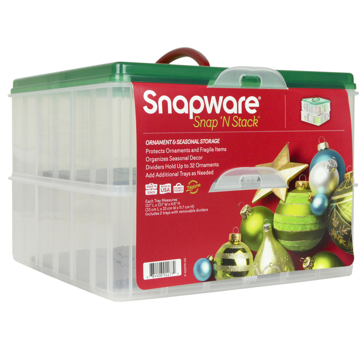 Pyrex Snapware Snap N Stack Square 3-Tier Seasonal Ornament