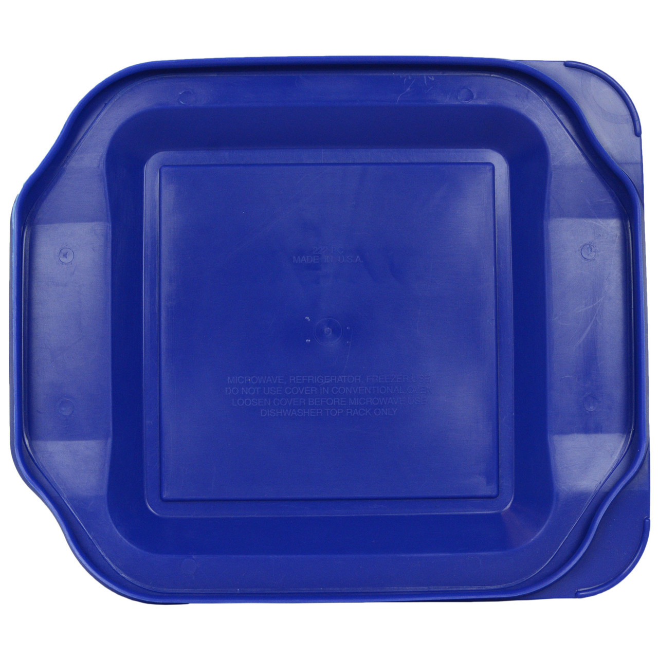 Pyrex C222 Blue Tint Clear 8x8 Square Glass 2 Qt Baking Dish With Handles  USA for sale online