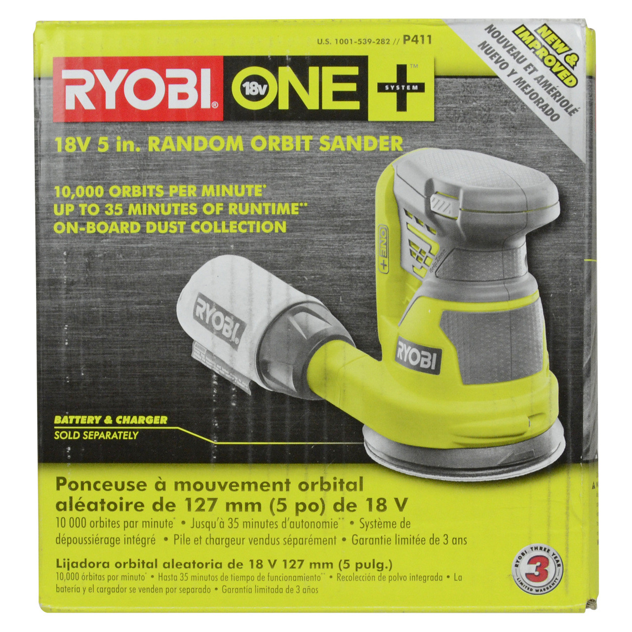 Ryobi P411 18v 5 Random Orbit Sander Tool Only Helton Tool And Home