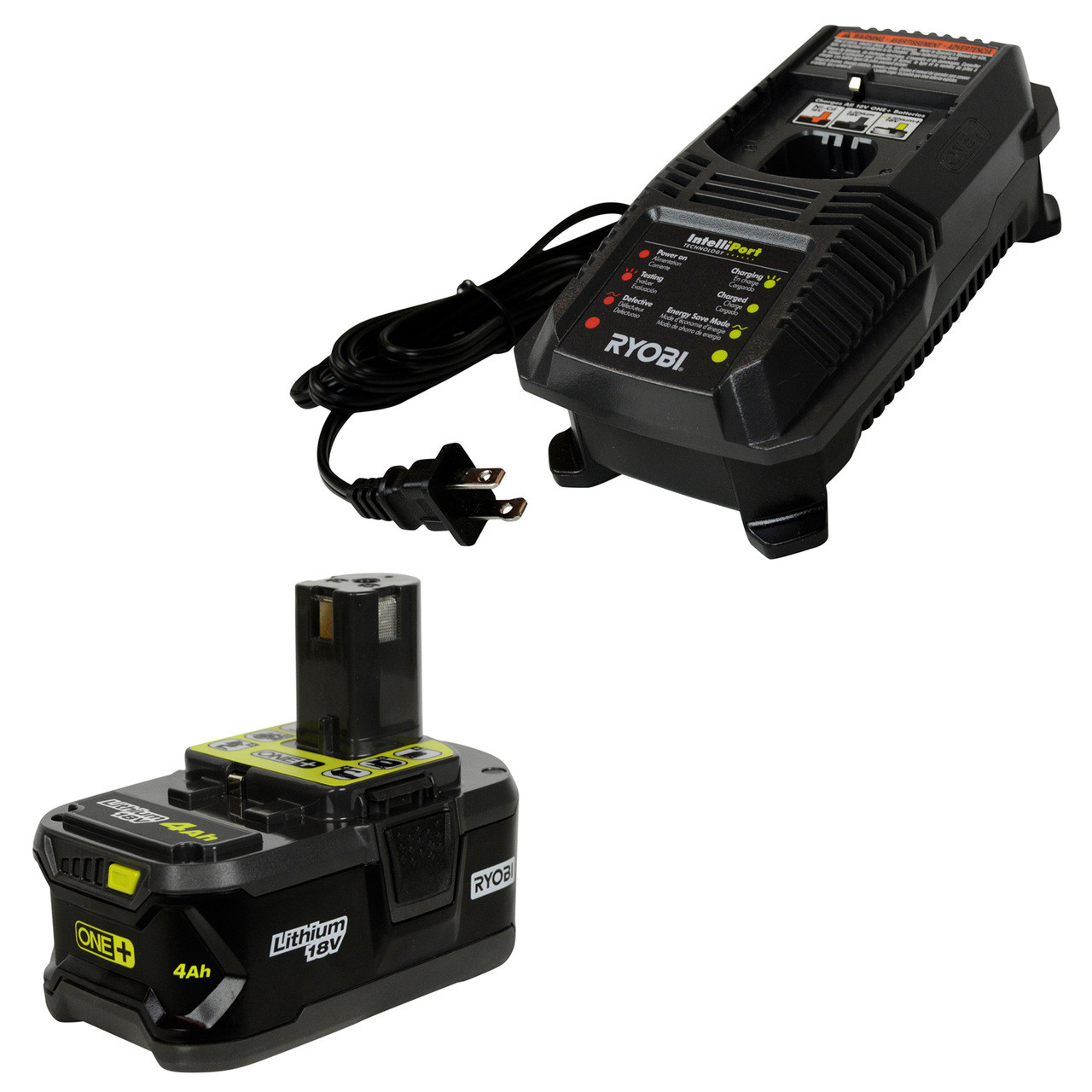 Ryobi P118 18V ONE+ Charger P197 Lithium-Ion Battery Helton