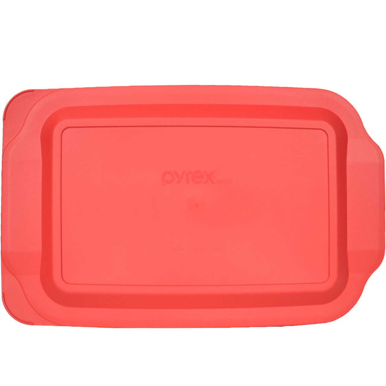 Pyrex 233 Rectangular Clear Glass Casserole Baking Dish and 233-pc Red Plastic Lid (2-Pack)