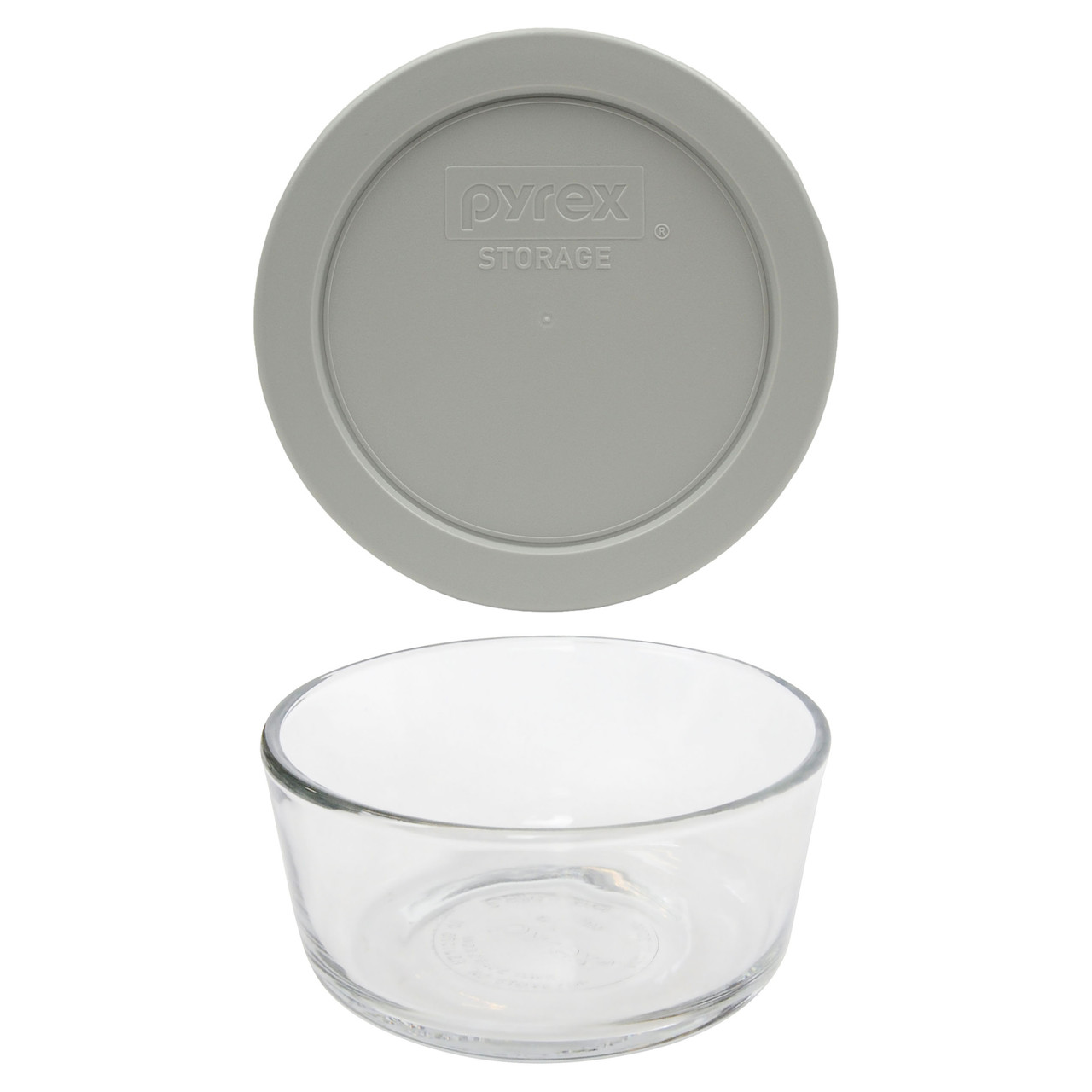 Pyrex Simply Store 7200 2-Cup Glass Storage Bowl w/ 7200-PC 2-Cup White Lid Cover (6-pack)