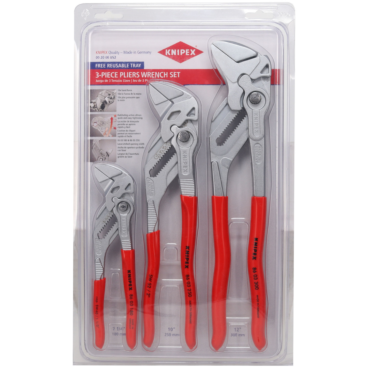 Knipex 2-Piece Pliers Wrench Set