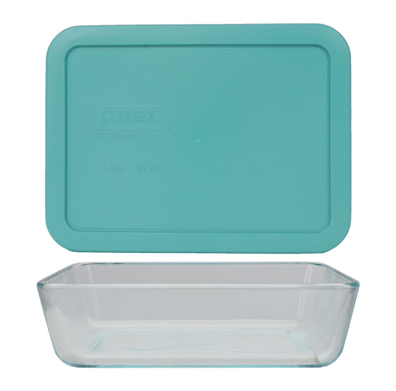 Pyrex 3-cup Rectangle Glass Food Storage Containers With White Plastic Lids.Use  For Lunch Box, Storage Food,And Baking Dish