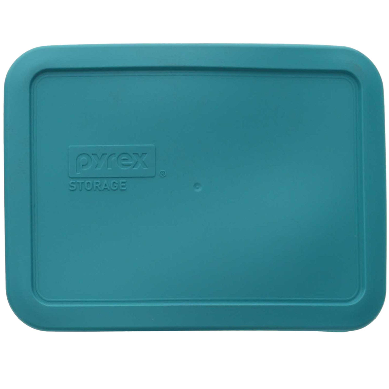 Pyrex 7210 3-Cup Glass Food Storage Dish and 7210-PC Turquoise Plastic Lid  (4-Pack)