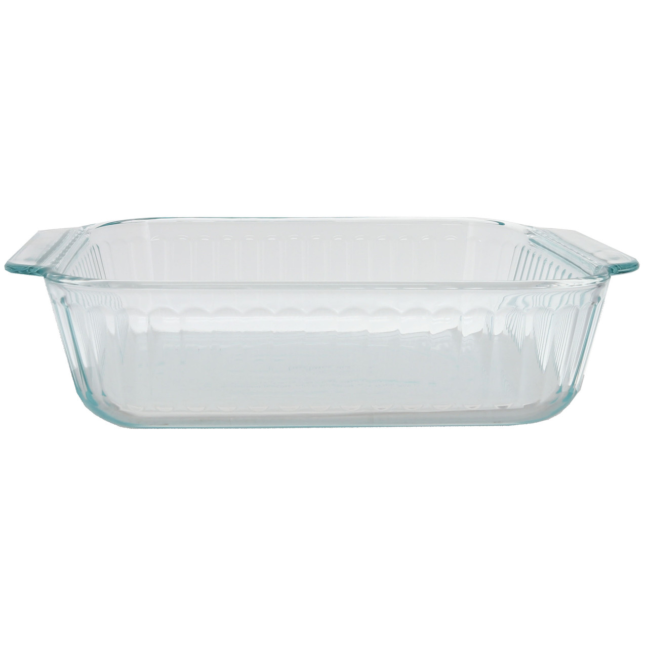 Pyrex Sculpted Baking Dish 8 Square w/ Red Lid