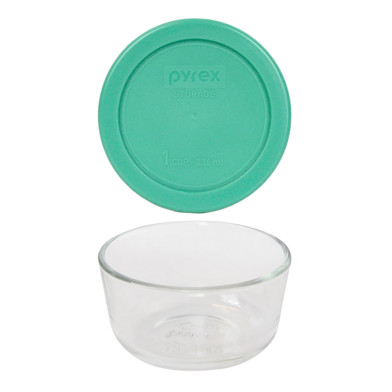 Pyrex (1) 7202 1-Cup Glass Bowl & (1) 7202-PC 1-Cup Lid