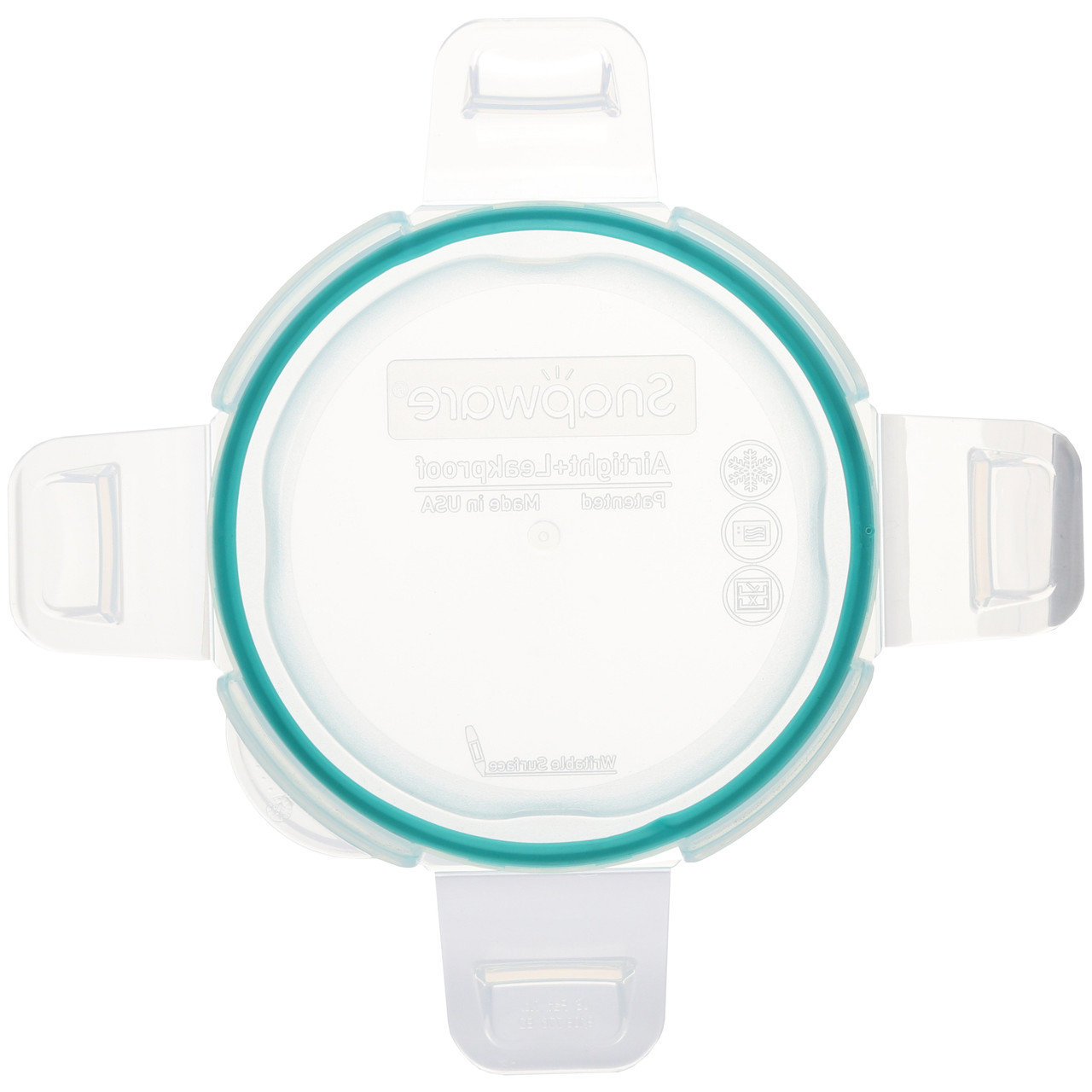 Snapware 7202R Clear Total Solutions Lids with Teal Blue Gaskets