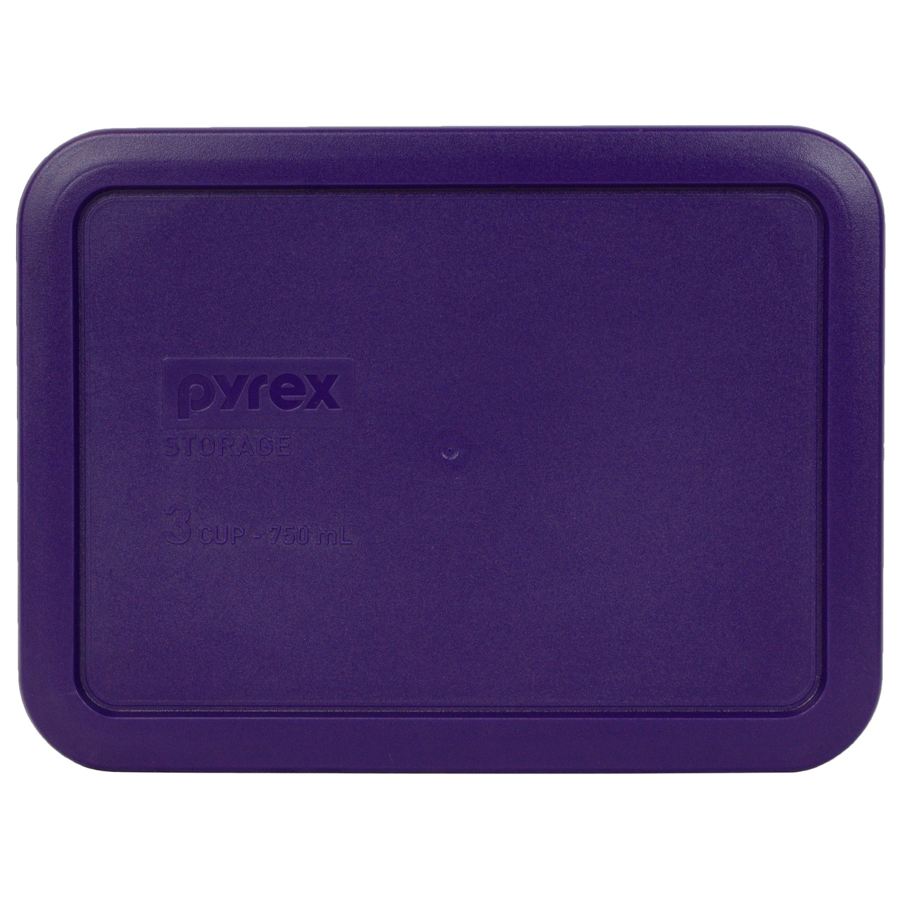 Pyrex (1) 7210 3-Cup Glass Food Storage Dish & (1) 7210-PC Plum Purple  Plastic Lid