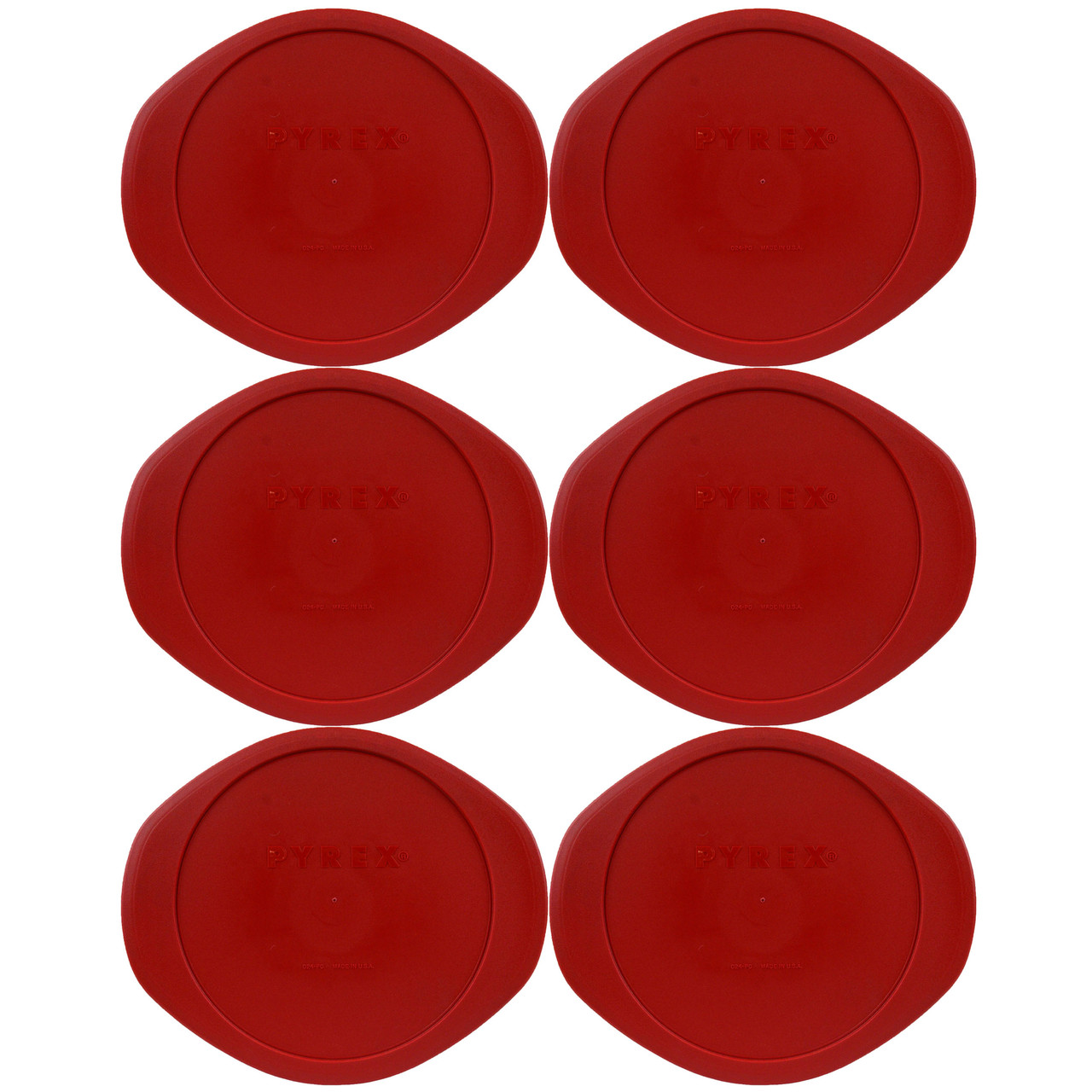 Pyrex 7211r 4-Lock/Freshlock Poppy Red Plastic Storage Replacement Lid (2-Pack)