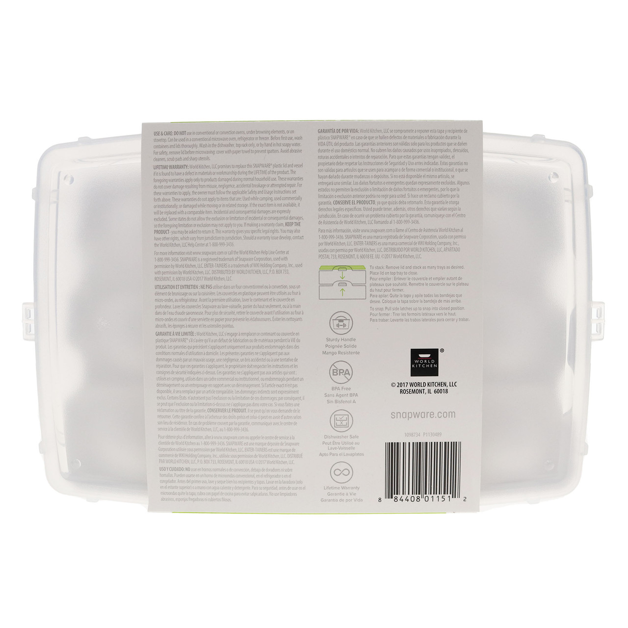 Kitchen Details 2-Pack Sandwich Plastic BPA-Free Reusable Food