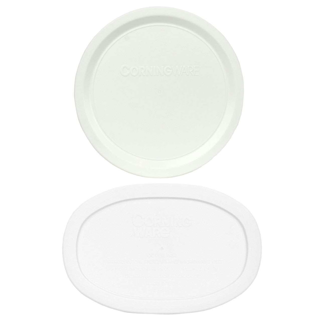 CorningWare F-15-PC 15oz and F-16-PC 16oz French White Plastic Lids - Thumbnail 4