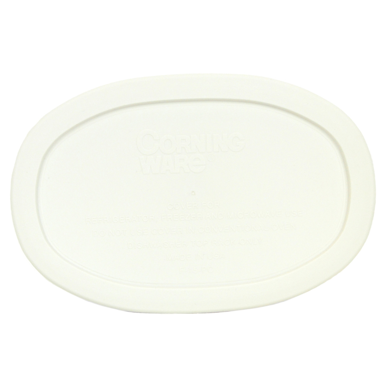 CorningWare F-15-PC 15oz and F-16-PC 16oz French White Plastic Lids