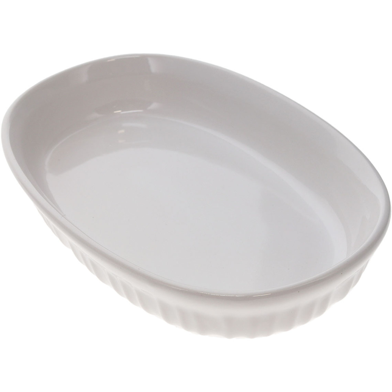 French White 23-ounce Oval Baking Dish with Lid