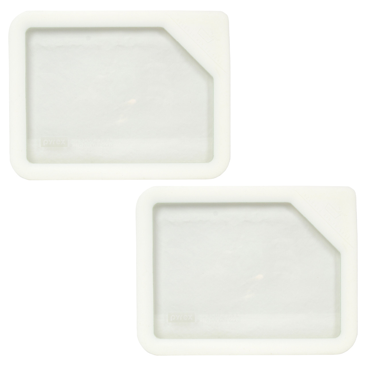 Pyrex OV-7211 Ultimate 6 Cup White Glass Lid (2-Pack)