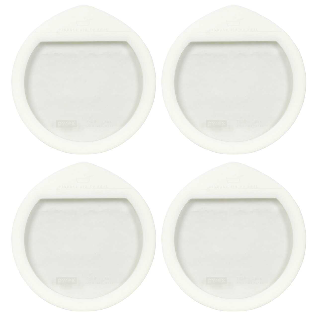 ❤️ 10-pc PYREX ULTIMATE Food Storage Container Set WHITE Silicone & Glass  LIDS