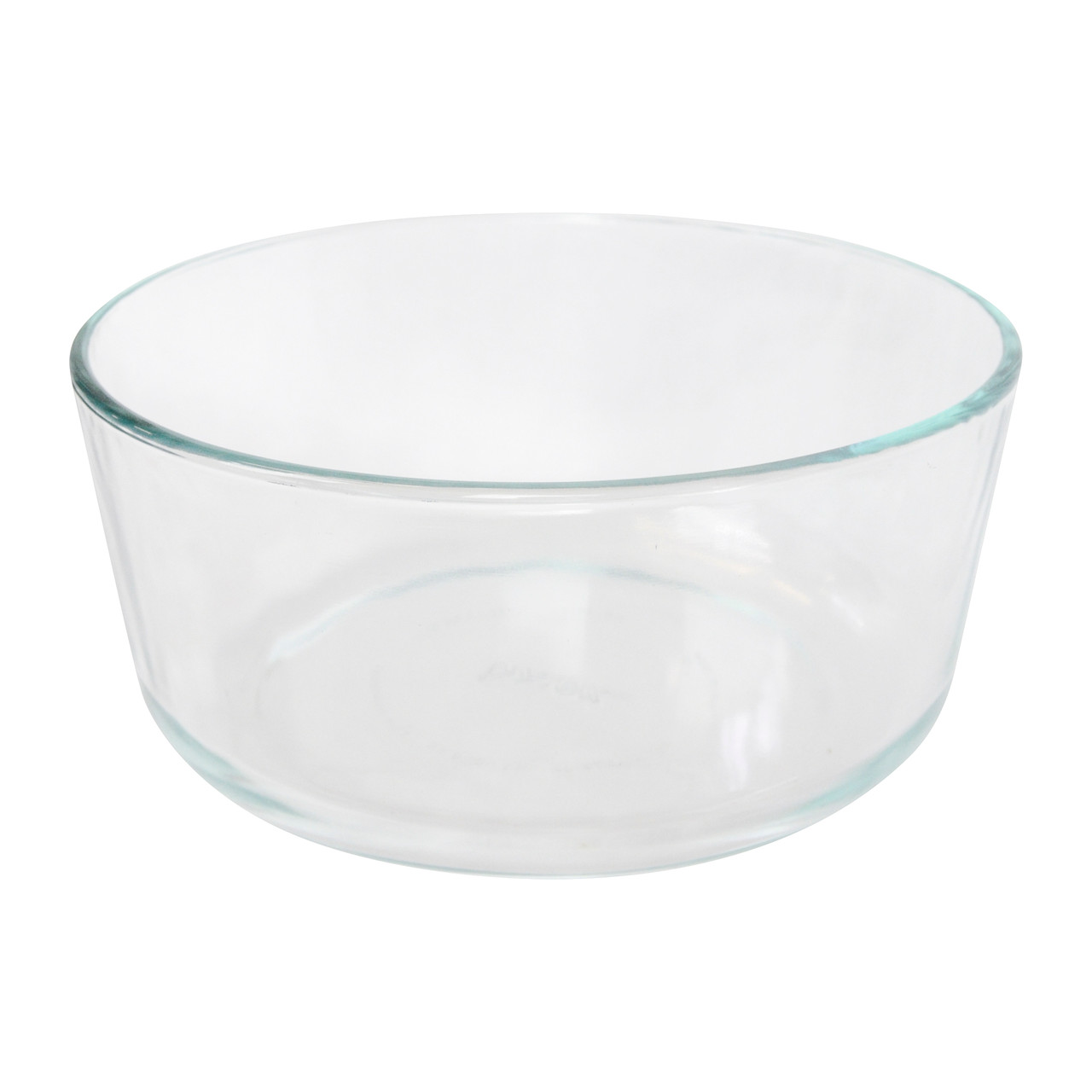 Pyrex 7203 7-Cup Round Glass Food Storage Bowl w/ 7402-PC 7-Cup Light Green Plastic Lid Cover