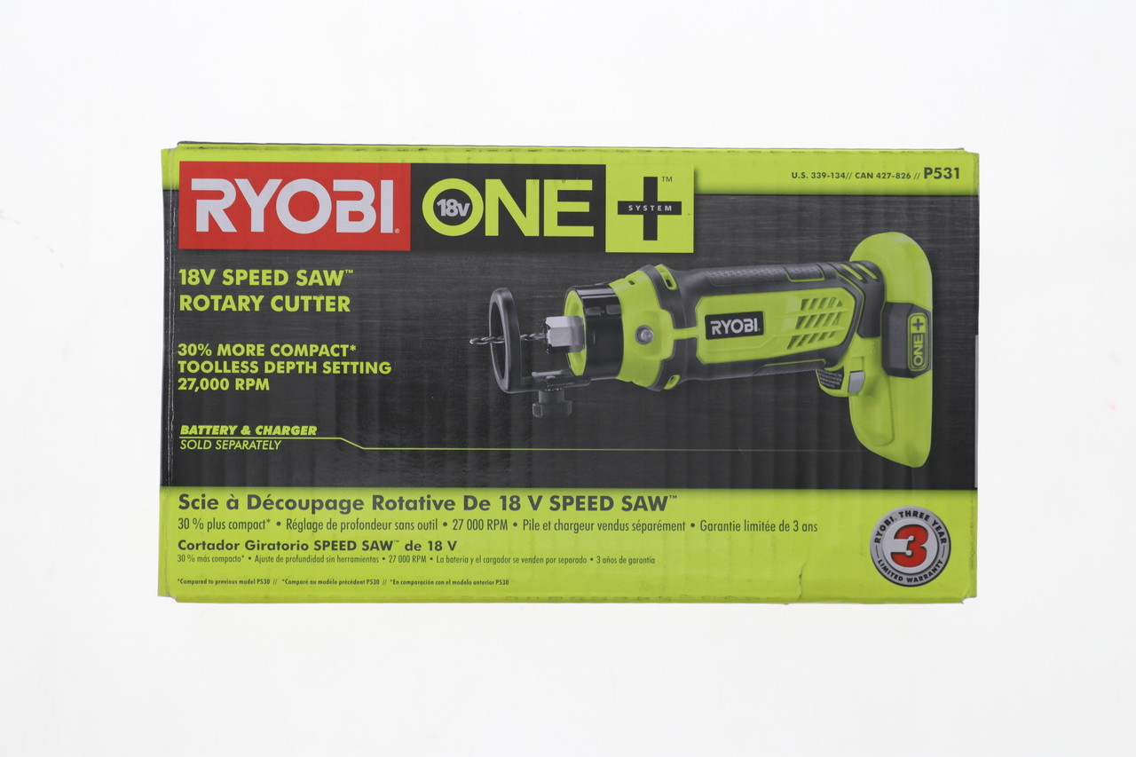 Ryobi P531 18V ONE+ Cordless Speed Saw Rotary Cutter (Bare Tool) (Retail)