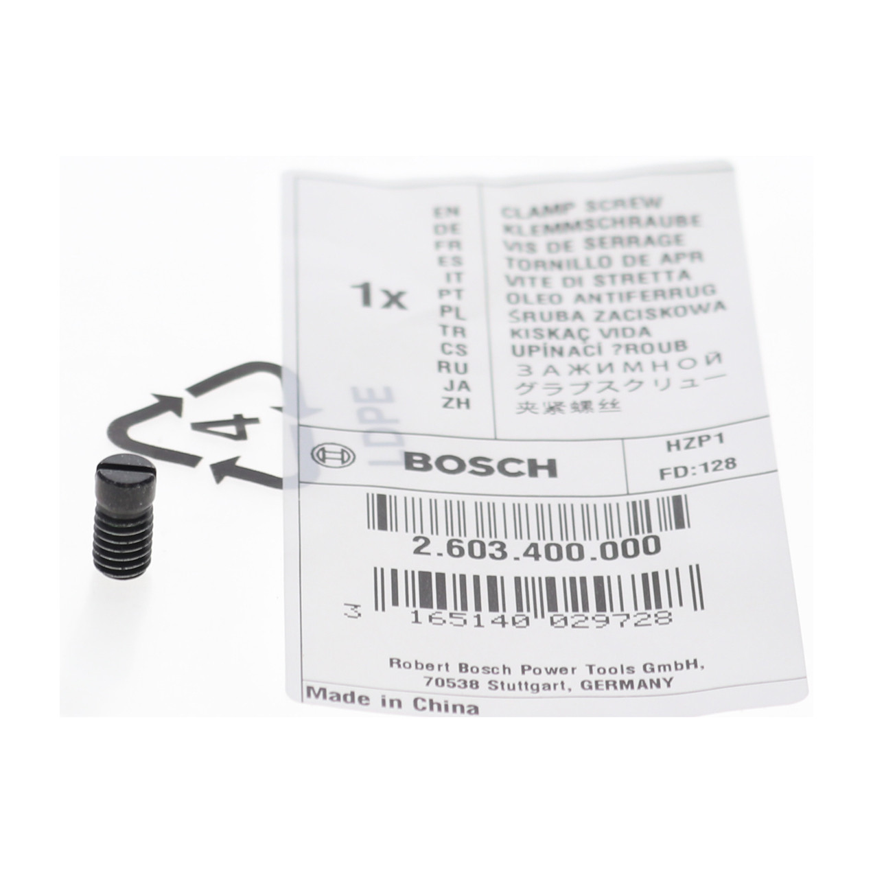 Bosch 2603400000 Clamp Screw Replacement Part for B4200, 1581AVS