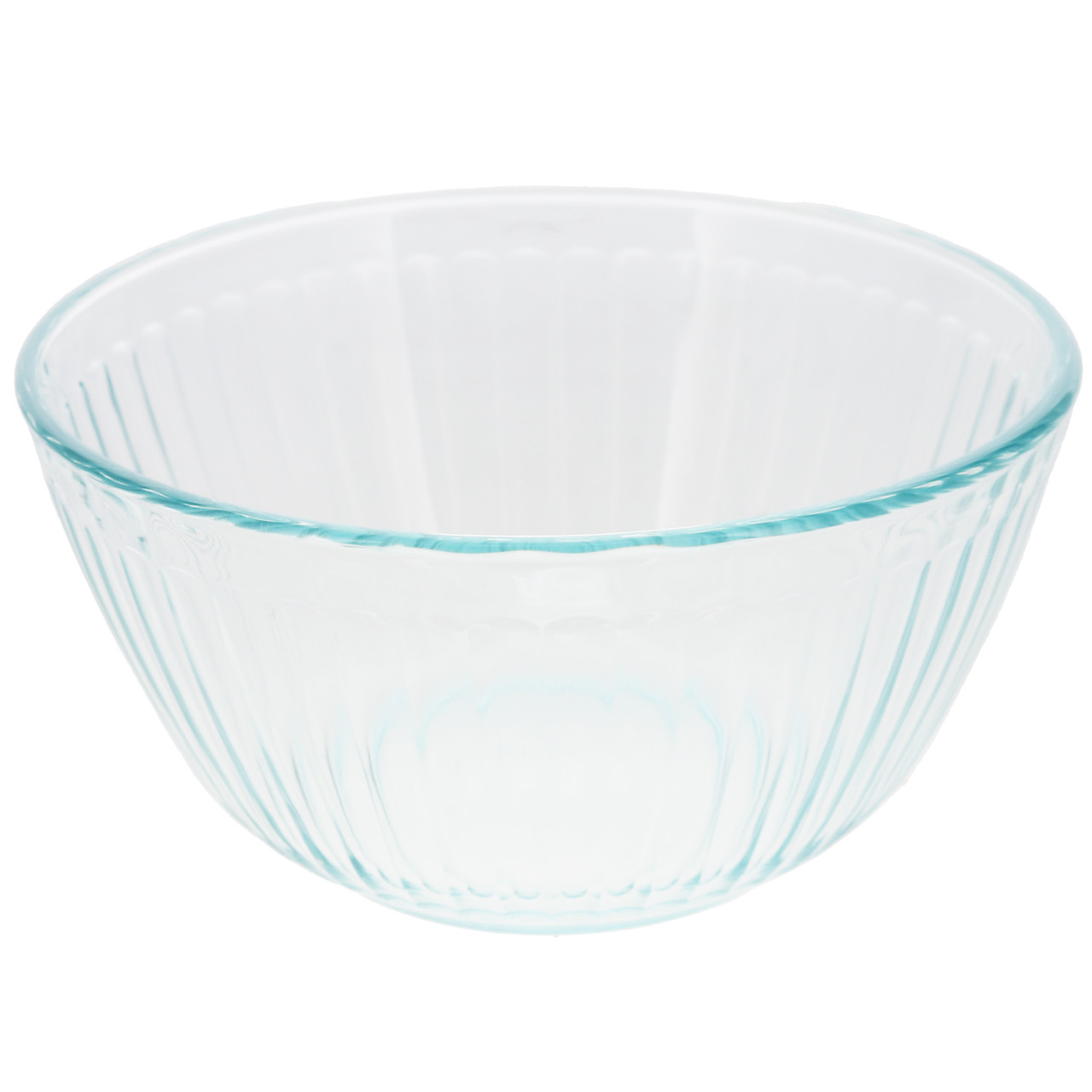 Pyrex 7402 6-Cup Sculpted Glass Mixing Bowl and 7402-PC Blue