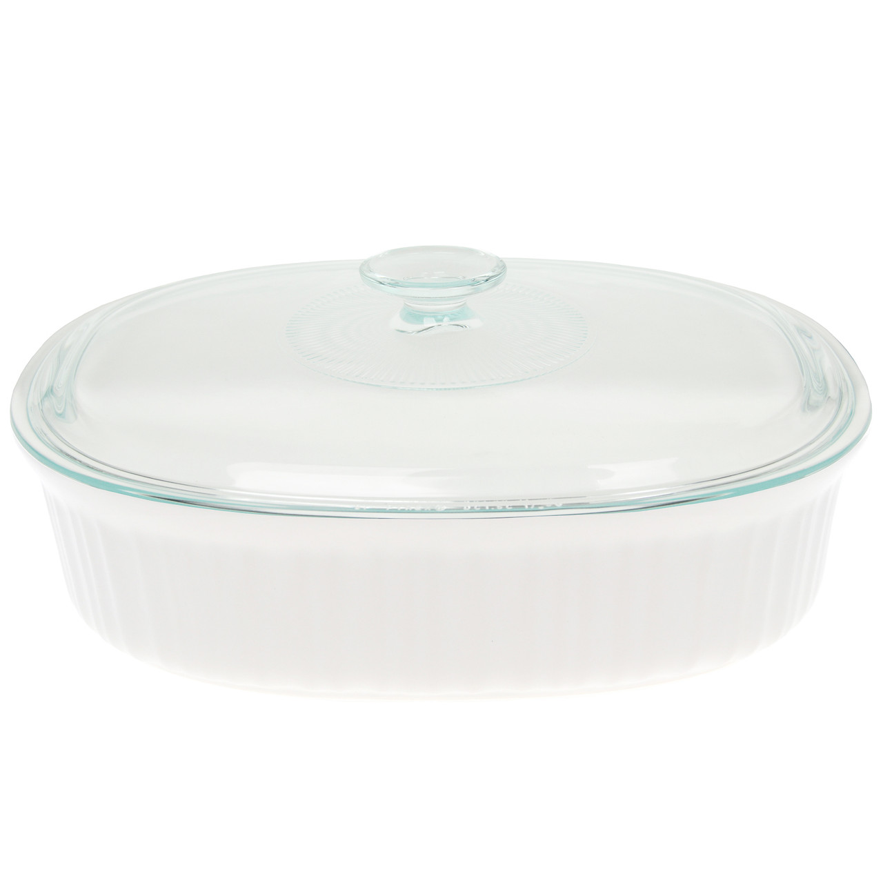 CorningWare FS2 Auflaufform Oval – 2,5 Liter, Französisch Weiß, Ofenfest