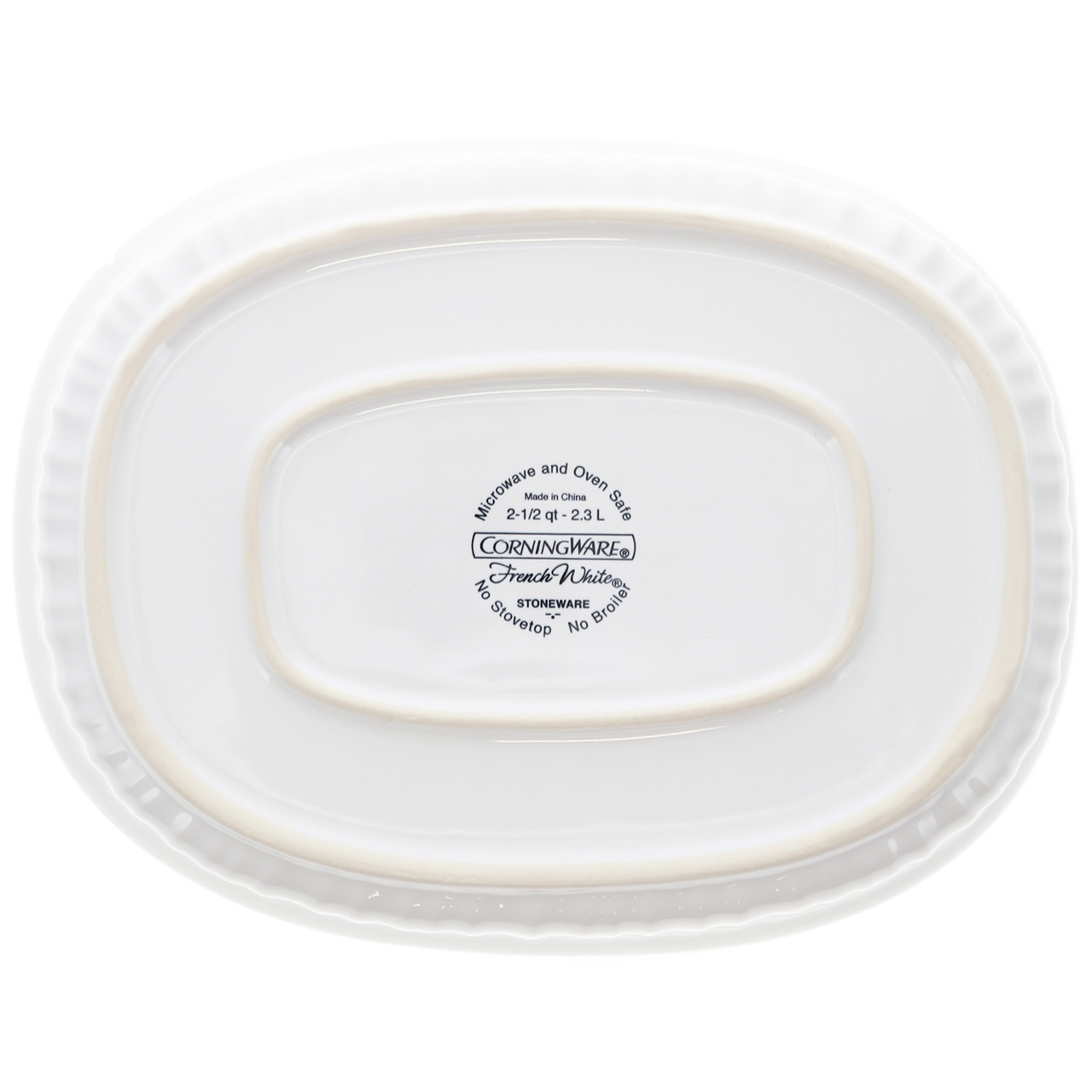 CorningWare FS2 Auflaufform Oval – 2,5 Liter, Französisch Weiß, Ofenfest