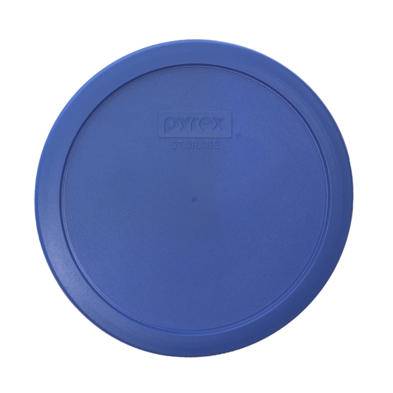 Pyrex 7203 7-Cup Round Glass Storage Bowl and 7402-PC Marine Blue Plastic Lid Cover (2-Pack)