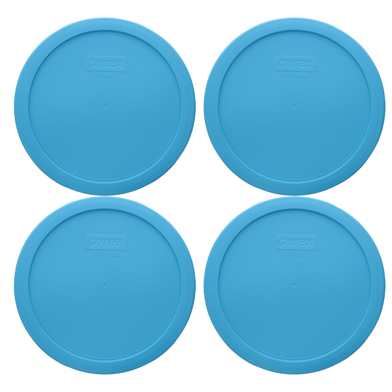 Pyrex 7203 7-Cup Glass Bowls with 7402-PC Blue Pantone Lids (2-Pack)