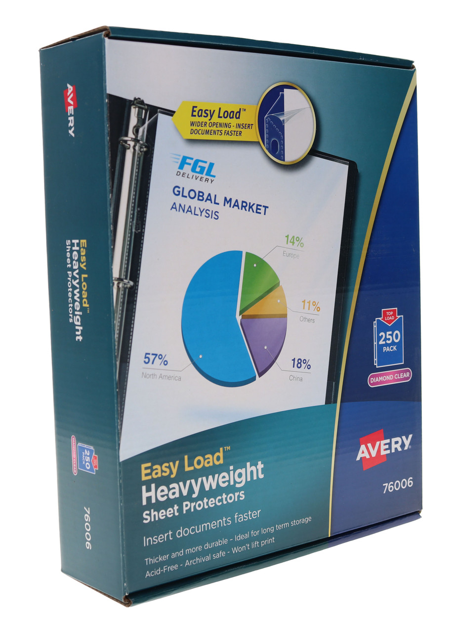 Avery Heavyweight Diamond Clear Sheet Protectors, 8.5 x 11, Acid